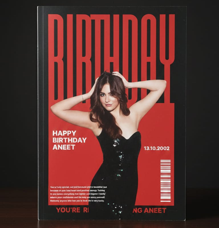 8 PAGE BIRTHDAY MAGAZINE   | FREE  9 POLAROID IMAGES