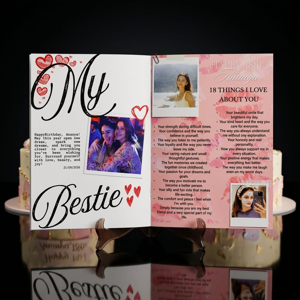 20 PAGE BIRTHDAY PREMIUM MAGAZINE | A4 SIZE PHOTO FRAME FREE | 40 POLAROID IMAGES FREE
