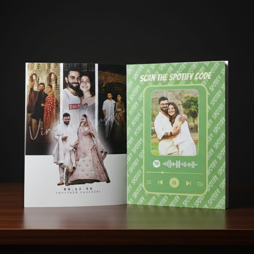 12 PAGE WEDDING ANNIVERSARY MAGAZINE  | 18 POLAROID IMAGES FREE | 1 CUSTOMIZED WISH CARD FREE