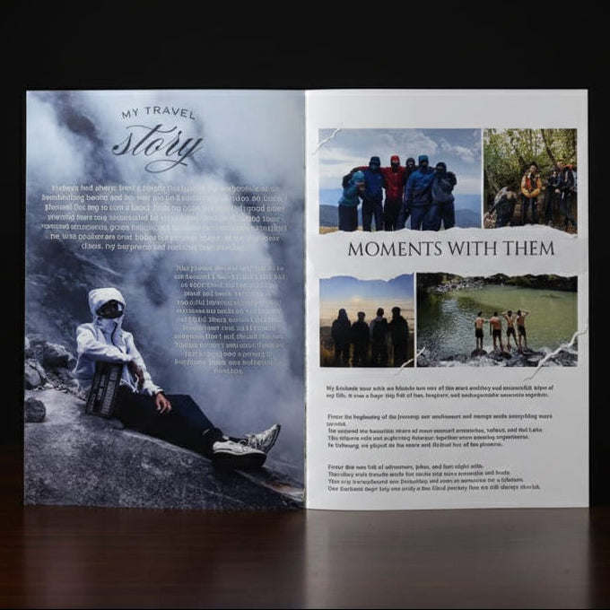 12 PAGE TRAVELING MAGAZINE  | 18 POLAROID IMAGES FREE | 1 CUSTOMIZED WISH CARD FREE