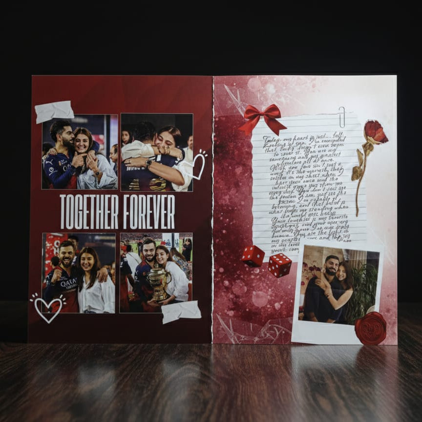 12 PAGE WEDDING ANNIVERSARY MAGAZINE  | 18 POLAROID IMAGES FREE | 1 CUSTOMIZED WISH CARD FREE